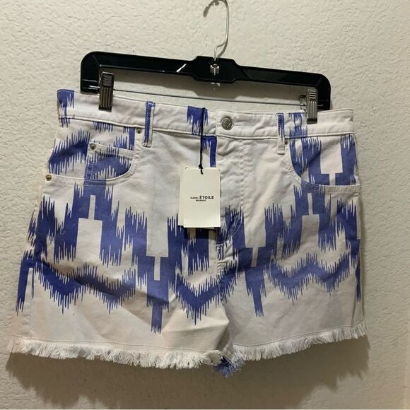 ISABEL MARANT ETOILE LESIAO SHORTS, BLUE size 38 - Picture 7 of 14